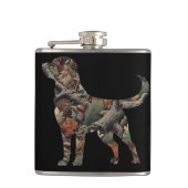 Labrador Retriever Stainless Flask, Camouflage Fla Flachmann (Vorderseite)