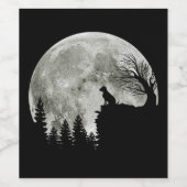Labrador Retriever Stand on Mountain Halloween Weinetikett (Einzelnes Label)