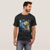 Labrador Retriever Starry Night for Dog Da T-Shirt (Vorne ganz)
