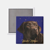 Labrador Retriever Starry Sky Magnet (Vorderseite/Rückseite)