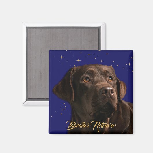 Labrador Retriever Starry Sky Magnet (Vorderseite/Rückseite)