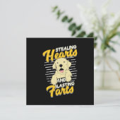 Labrador Retriever Stealing Hearaling Einladung (Stehend Vorderseite)