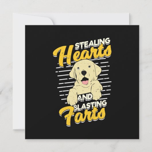 Labrador Retriever Stealing Hearaling Einladung (Vorderseite)