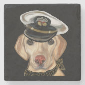 Labrador Retriever Steinuntersetzer (Vorderseite)