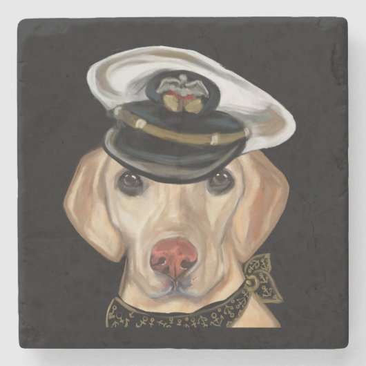 Labrador Retriever Steinuntersetzer (Vorderseite)