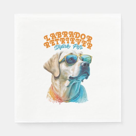 Labrador Retriever Stilvolle Haustiere Serviette (Vorderseite)