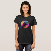 Labrador Retriever Synthwave 80er Retrowave-Ästhet T-Shirt (Vorne ganz)