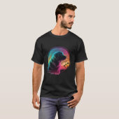 Labrador Retriever Synthwave 80s Retrowave Aesthet T-Shirt (Vorne ganz)