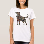Labrador Retriever T - Shirt mit Camouflage (Vorderseite)