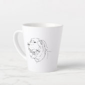 Labrador Retriever Tasse, Hund Linienkunst Milchtasse (Linke Ecke)