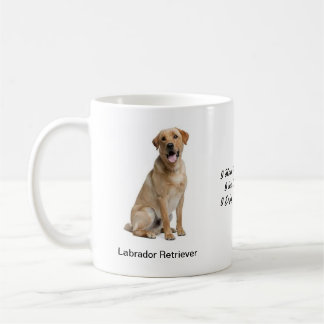 Labrador-Retriever-Tasse - mit zwei Bildern und Kaffeetasse