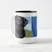 Labrador-Retriever-Tasse Zweifarbige Tasse (Vorderseite Links)
