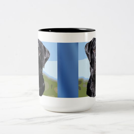 Labrador-Retriever-Tasse Zweifarbige Tasse (Mittel)