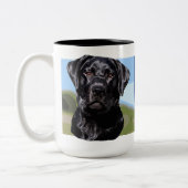 Labrador-Retriever-Tasse Zweifarbige Tasse (Links)