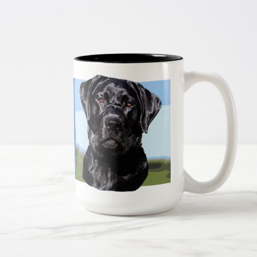 Labrador-Retriever-Tasse Zweifarbige Tasse (Rechts)