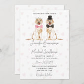 Labrador Retriever Themenpaw-Herdhochzeit Einladung (Vorne/Hinten)