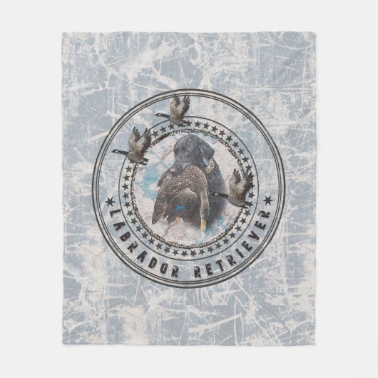Labrador Retriever Throw Pillow Beverage Coaster Fleecedecke (Vorderseite)