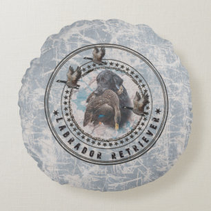 Labrador Retriever Throw Pillow Beverage Coaster Rundes Kissen