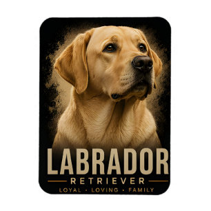 Labrador Retriever treues liebevolles Familienhund Magnet