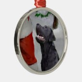 Labrador Retriever trifft Weihnachten Ornament Aus Metall (Rechts)