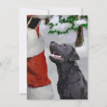 Labrador Retriever trifft Weihnachtskarte
