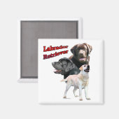 Labrador Retriever Trio 2 - Magnet (Vorderseite/Rückseite)