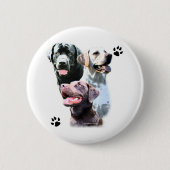Labrador Retriever Trio - Button (Vorderseite)