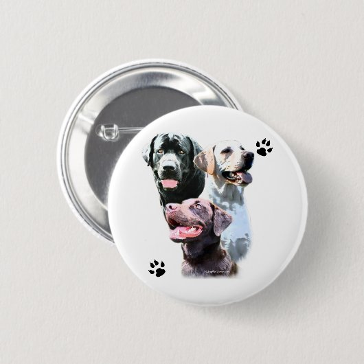 Labrador Retriever Trio - Button (Vorne & Hinten)