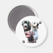 Labrador Retriever Trio - Magnet (Vorderseite/Rückseite)