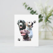 Labrador Retriever Trio Postkarte (Stehend Vorderseite)