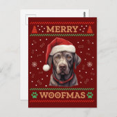 Labrador Retriever Ugly Christmas Postkarte (Vorne/Hinten)