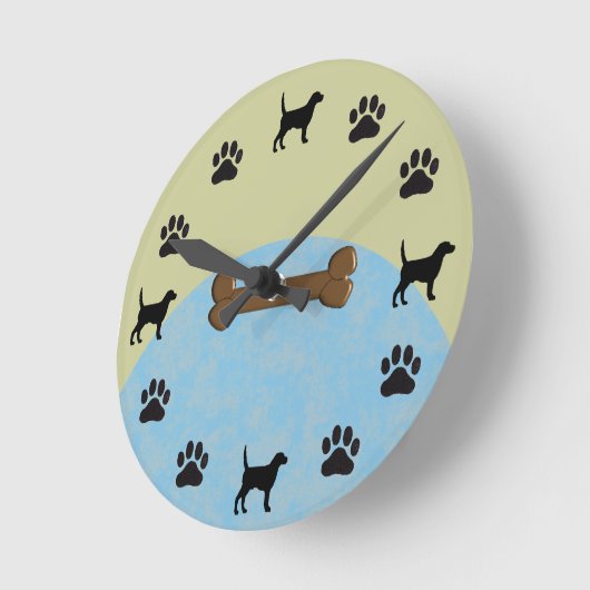Labrador retriever-Uhr Runde Wanduhr (Winkel)