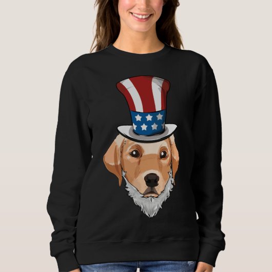 Labrador Retriever Uncle Sam Lincoln Bart 4. Sweatshirt (Vorderseite)