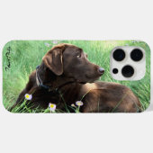 Labrador Retriever und Purple Flowers Case-Mate iPhone Hülle (Rückseite (Horizontal))