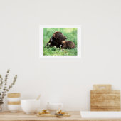 Labrador Retriever und Purple Flowers Poster (Küche)