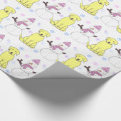 Labrador retriever und Schneemann Geschenkpapier (Ecke)