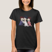 Labrador Retriever US Flag 4th Of July Independenc T-Shirt (Vorderseite)