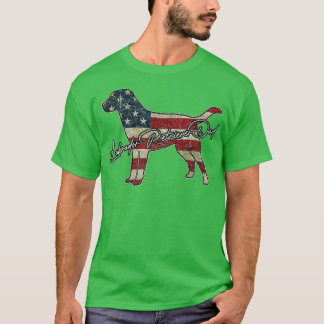 Labrador Retriever US-Flagge 4. Juli Amerika Hund T-Shirt