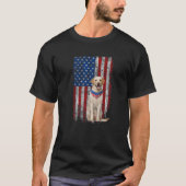 Labrador Retriever Usa Flag Bandana Patriotic 4. T-Shirt (Vorderseite)