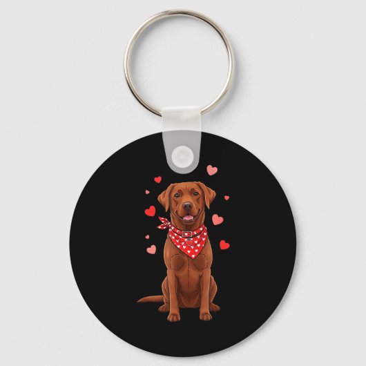 Labrador Retriever Valentine Dog Lover Heart  Schlüsselanhänger (Vorderseite)