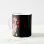 Labrador Retriever Valentines Day Dog Lover Heart  Kaffeetasse (Vorderseite Links)
