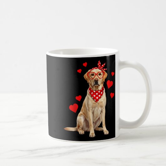 Labrador Retriever Valentines Day Dog Lover Heart  Kaffeetasse (Rechts)