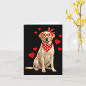 Labrador Retriever Valentines Day Dog Lover Heart Karte (Gelbe Blume)