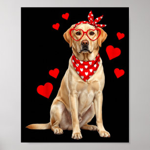 Labrador Retriever Valentinstag Hundeliebhaber Her Poster