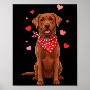 Labrador Retriever Valentinstag Hundeliebhaber Her Poster