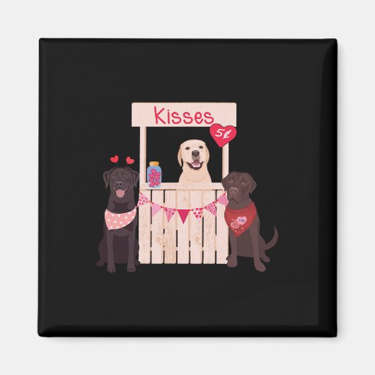 Labrador Retriever Valentinstag Hundemutter Hunde Magnet (Vorne)