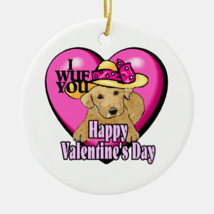 Labrador Retriever Valentinstag Keramikornament
