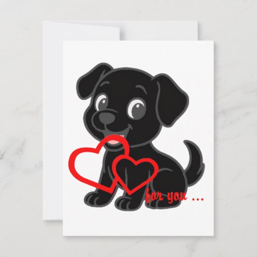 Labrador Retriever Valentinstage Mitteilungskarte (Vorderseite)