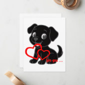 Labrador Retriever Valentinstage Mitteilungskarte (Vorderseite/Rückseite Beispiel)
