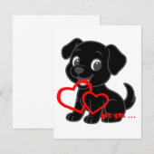 Labrador Retriever Valentinstage Mitteilungskarte (Vorne/Hinten)